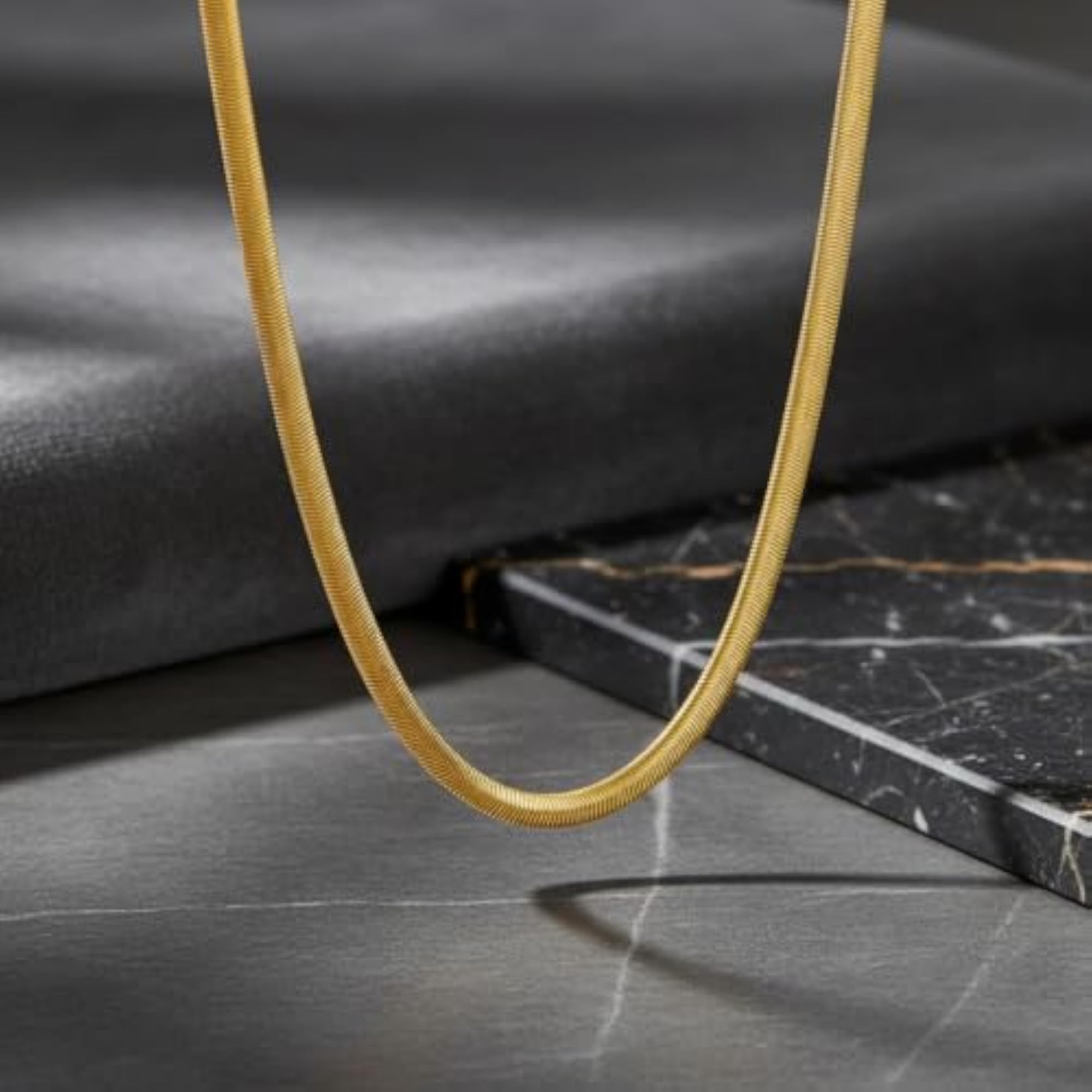 6mm Gold Cobra Chain Necklace for Men & Women